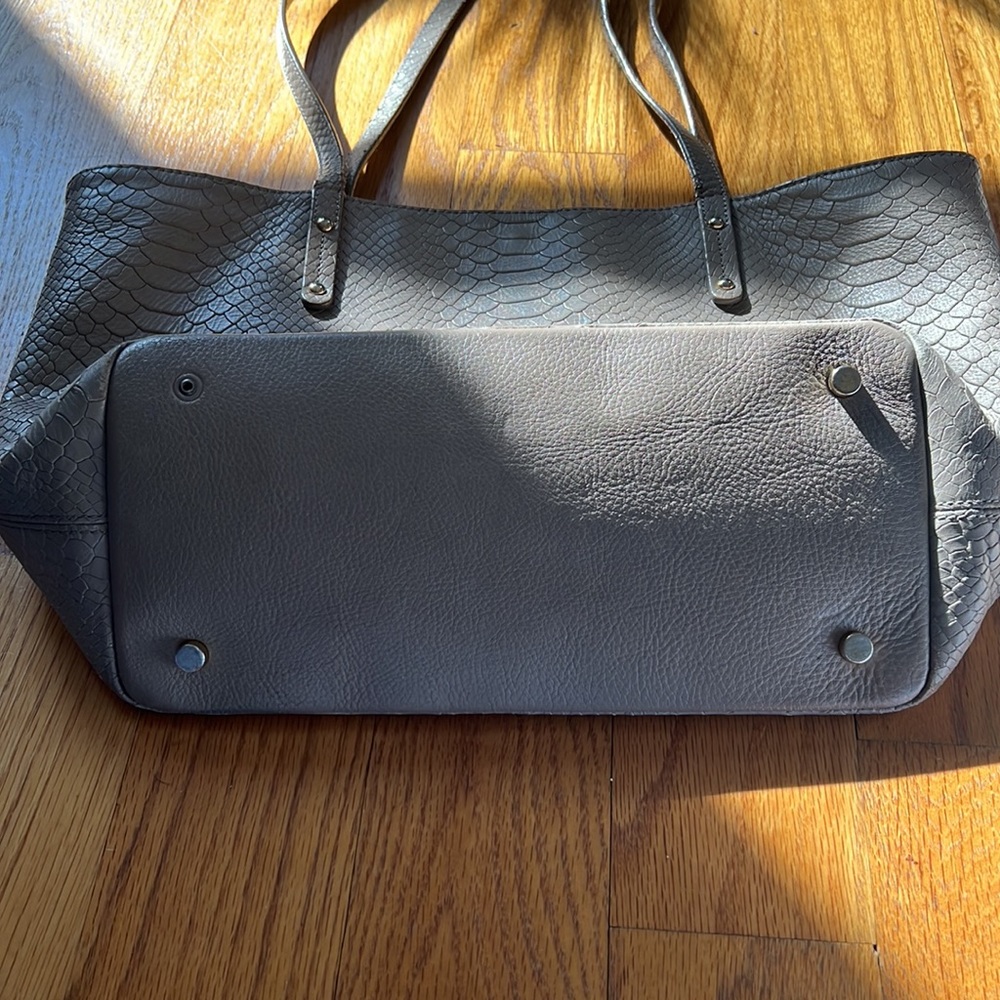 Gigi New York Grey Python Embossed Previously Ado… - image 3